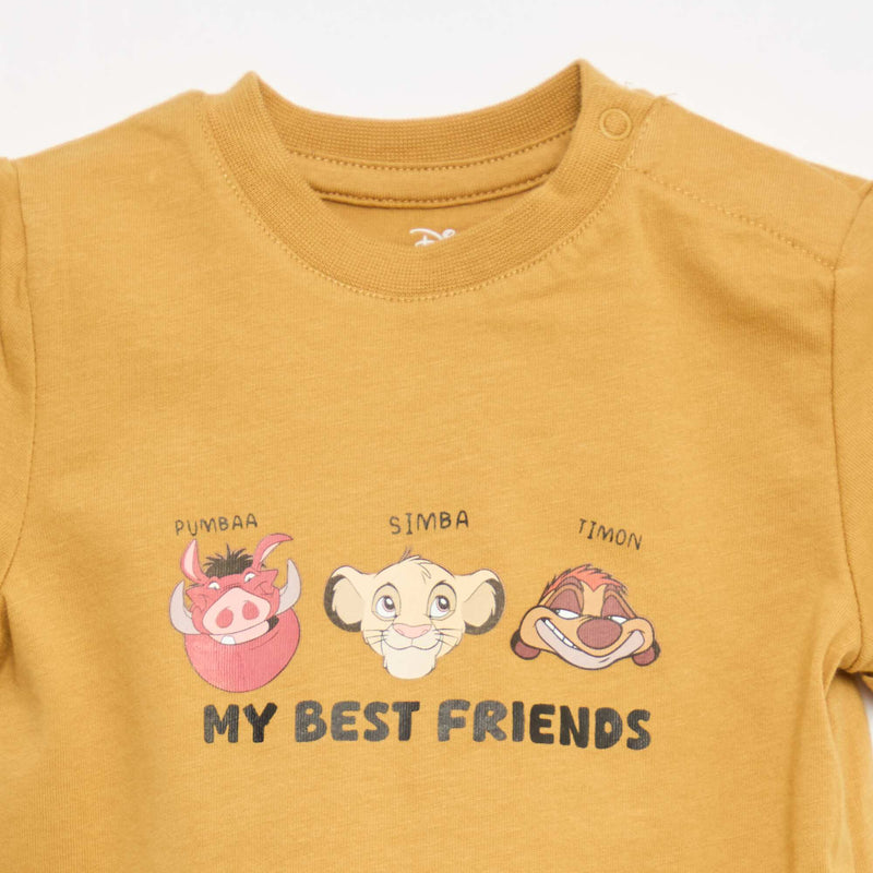 Ensemble t-shirt + salopette 'Disney' 'Le Roi Lion' - 2 pièces