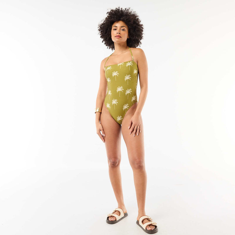 Maillot de bain 1 pièce bandeau imprimé