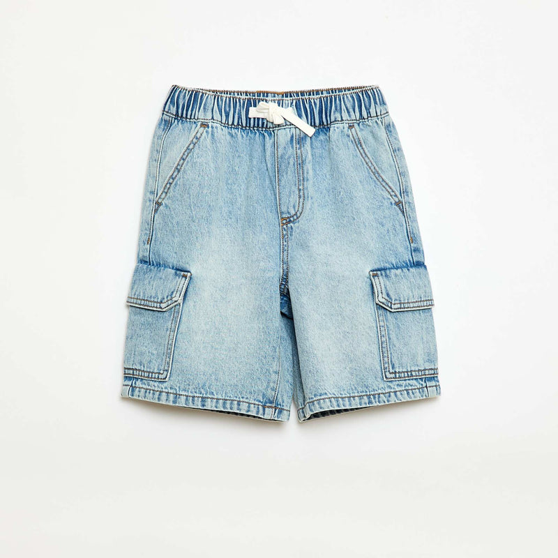 Bermuda en jean multipoche