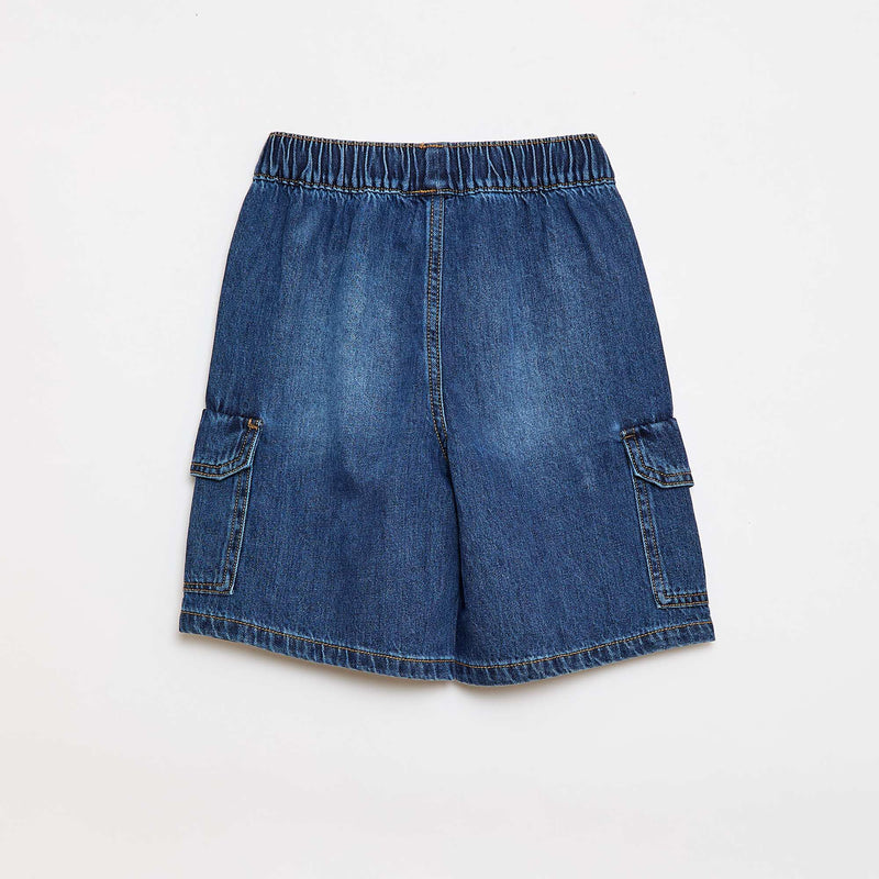 Bermuda en jean multipoche