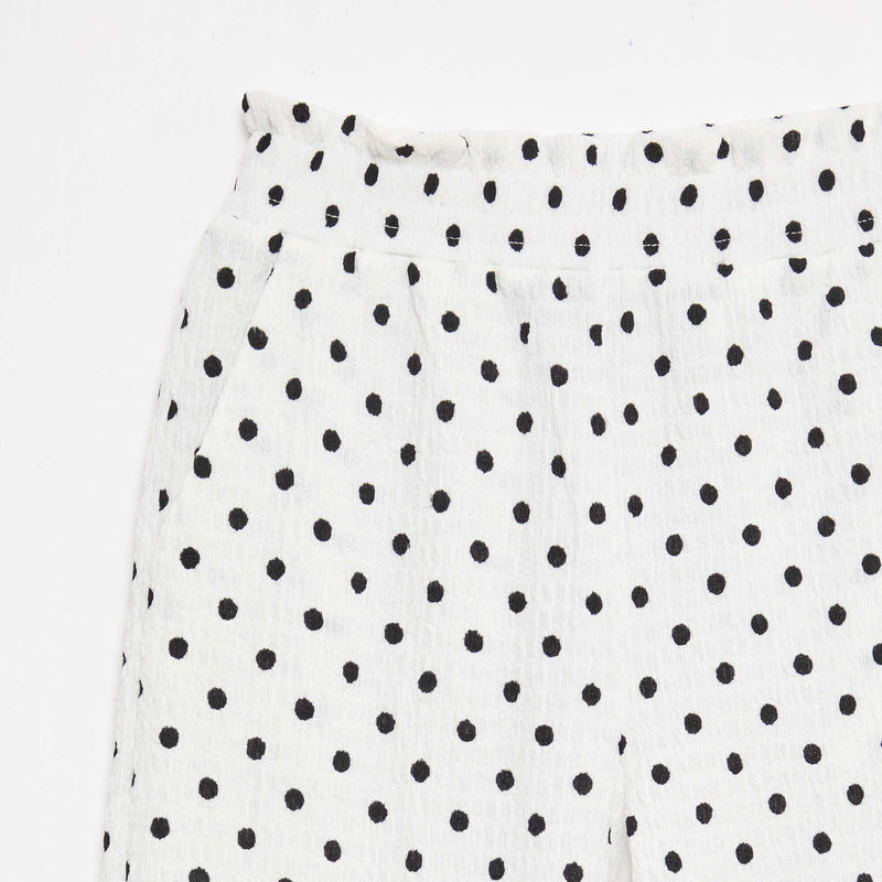 Pantalon large en maille crêpe