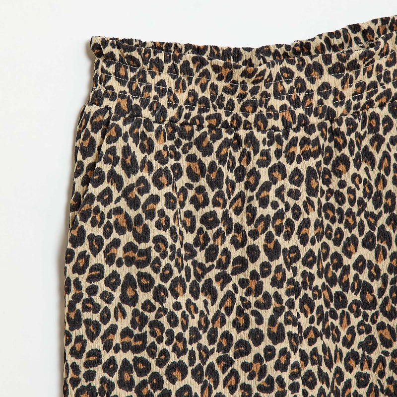 Pantalon large en maille crêpe