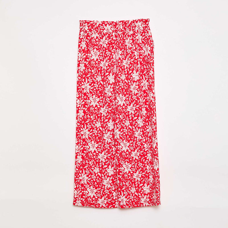 Pantalon large en maille crêpe