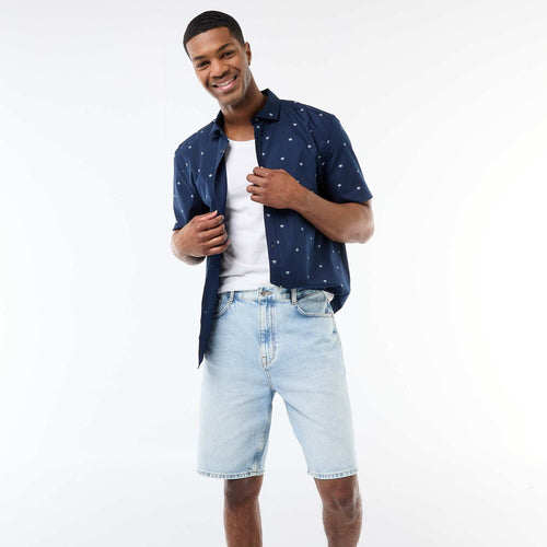 Chemise à manches courtes ouverture boutonnée