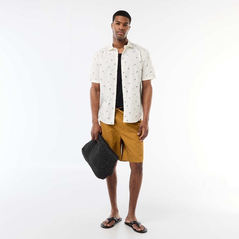 Chemise à manches courtes ouverture boutonnée