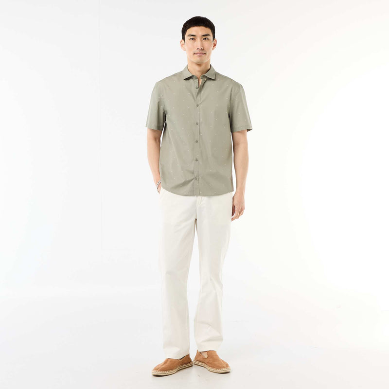 Chemise à manches courtes ouverture boutonnée