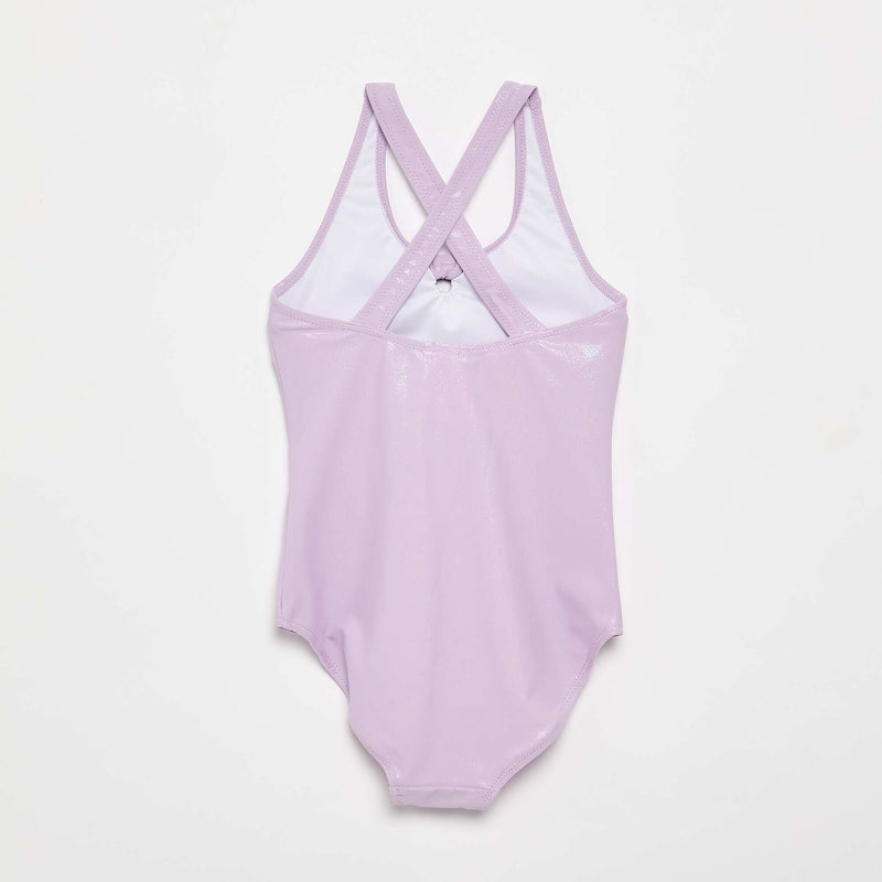 Maillot de bain 1 pièce avec matière brillante