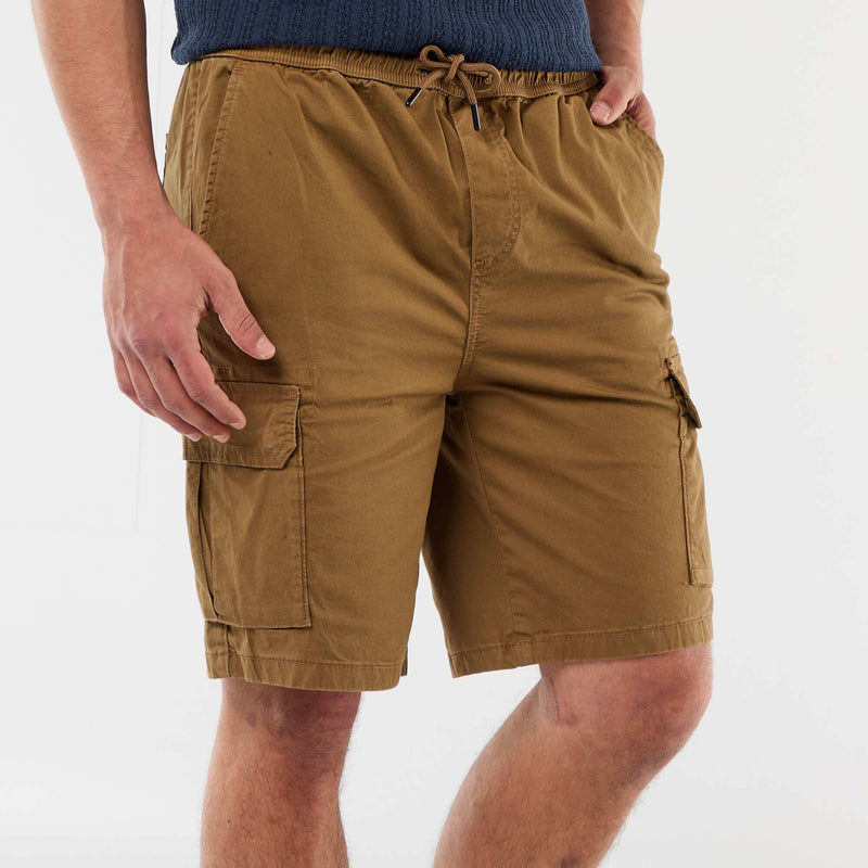 Bermuda chino en popeline avec poches à rabat