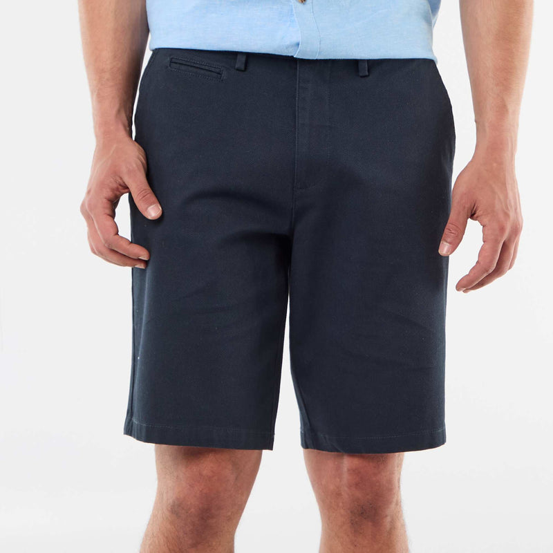 Bermuda chino uni en dobby