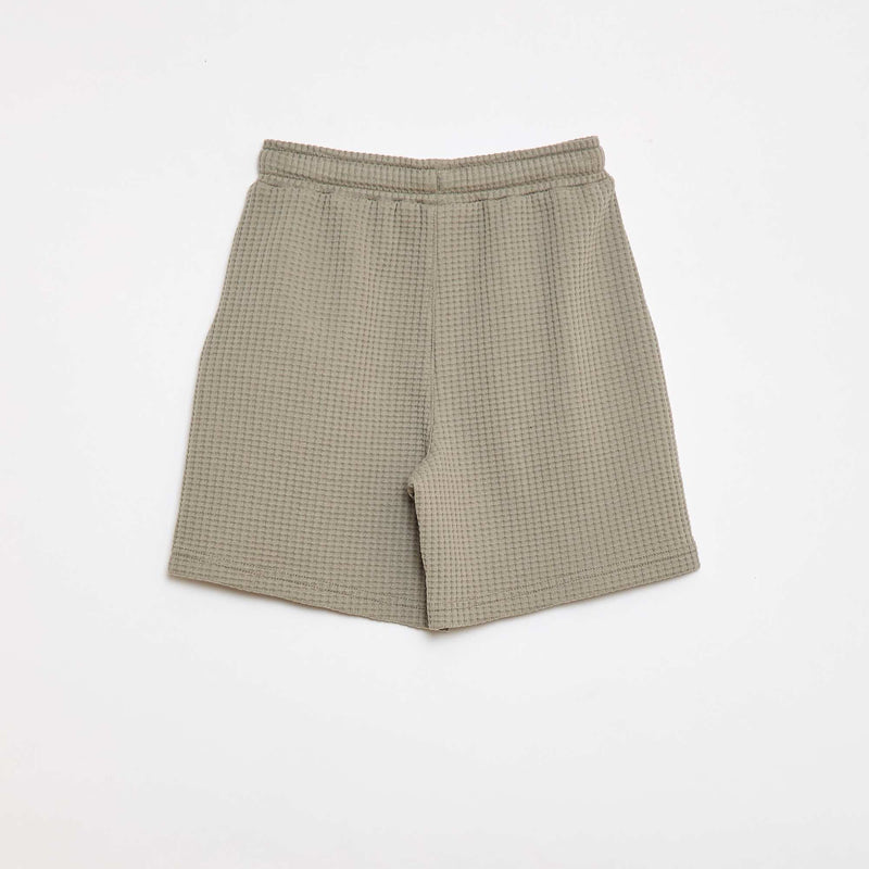 Short en maille gaufrée