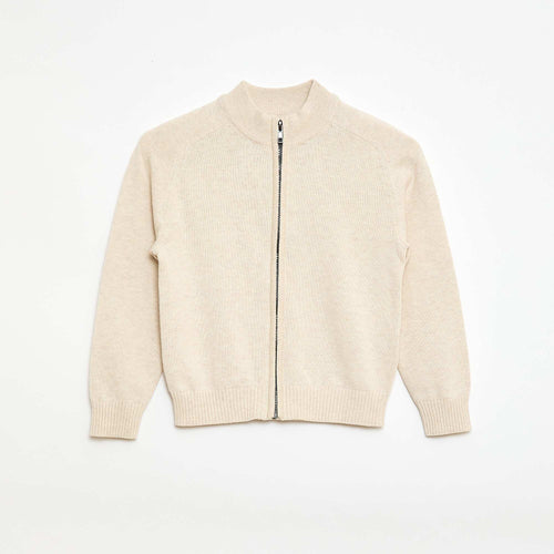 Gilet zippé à col montant