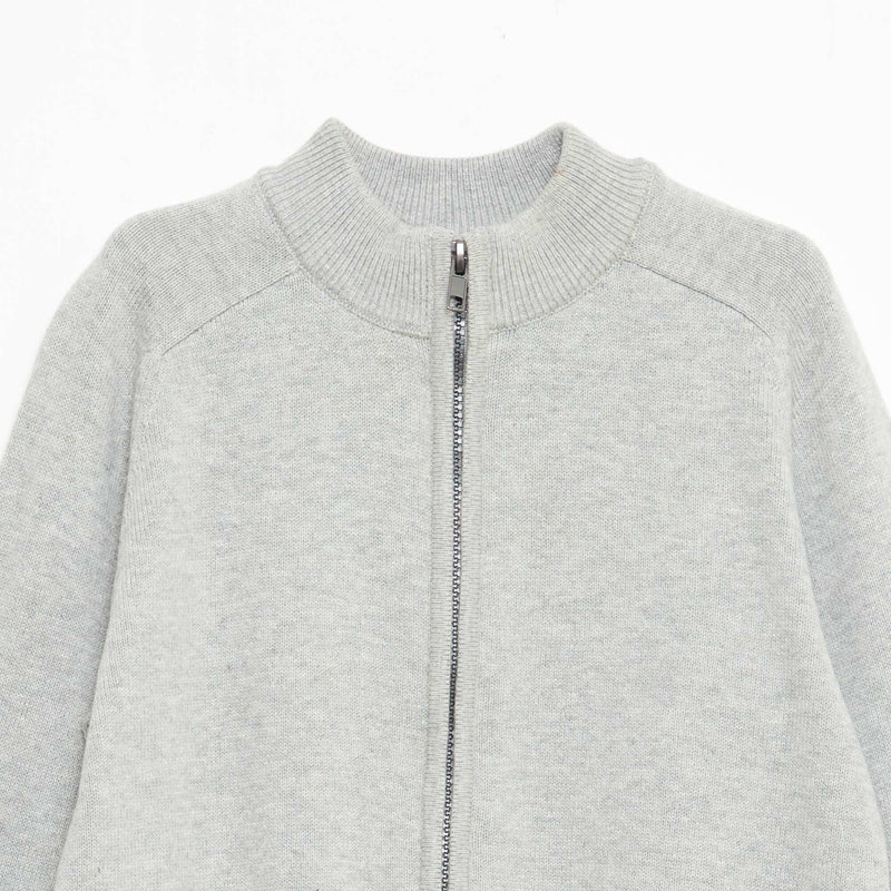 Gilet zippé à col montant