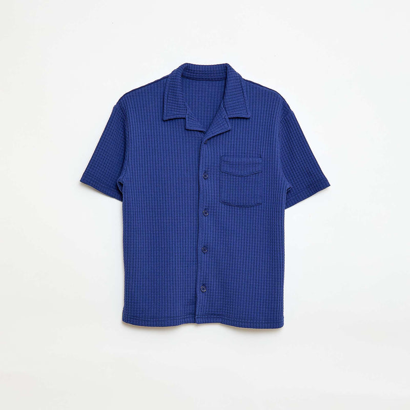 Chemise gaufrée unie