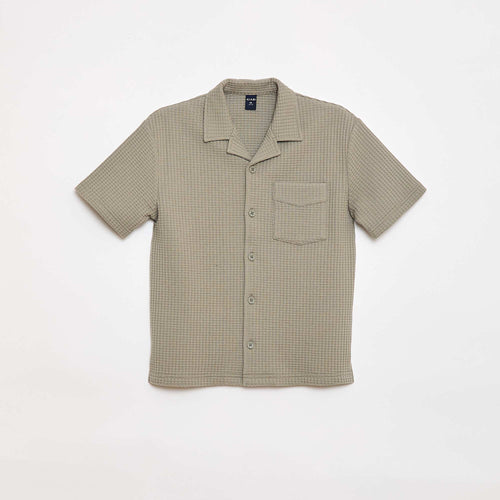 Chemise gaufrée unie
