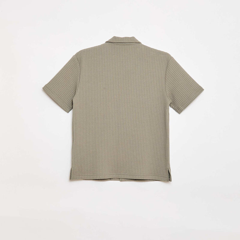 Chemise gaufrée unie