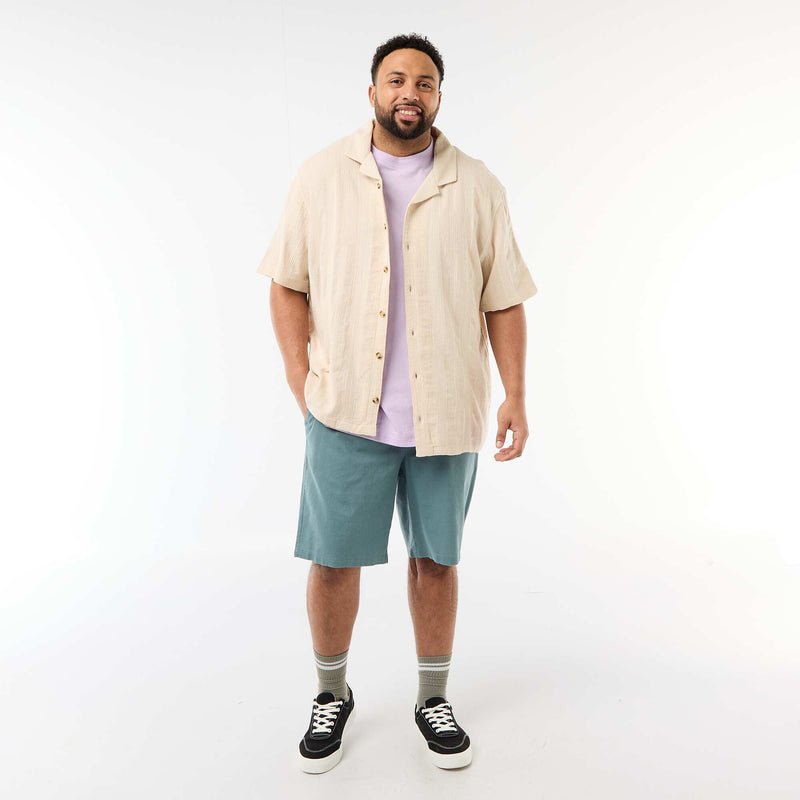 Chemise en maille fantaisie à manches courtes