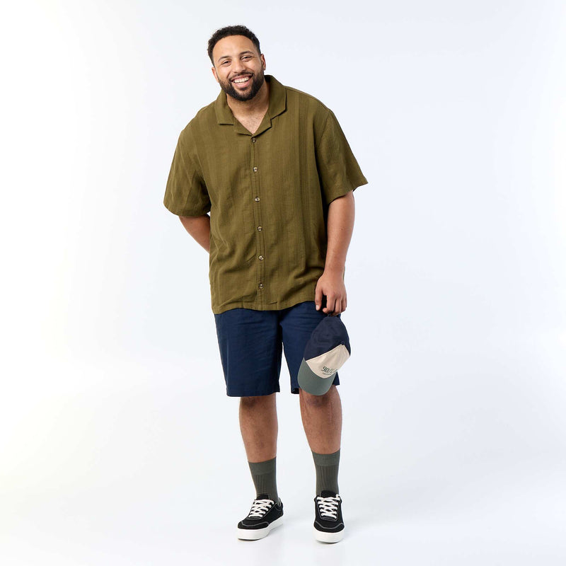 Chemise en maille fantaisie à manches courtes