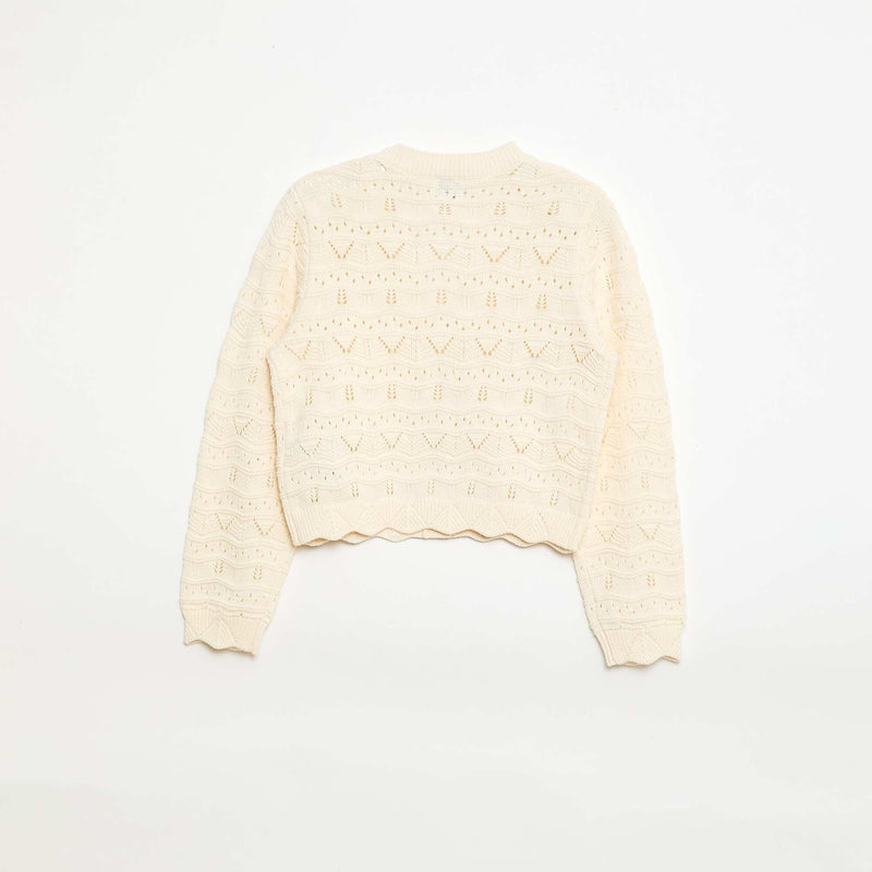 Gilet en maille ajourée