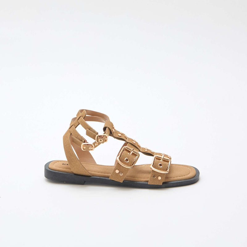 Sandales plates avec brides