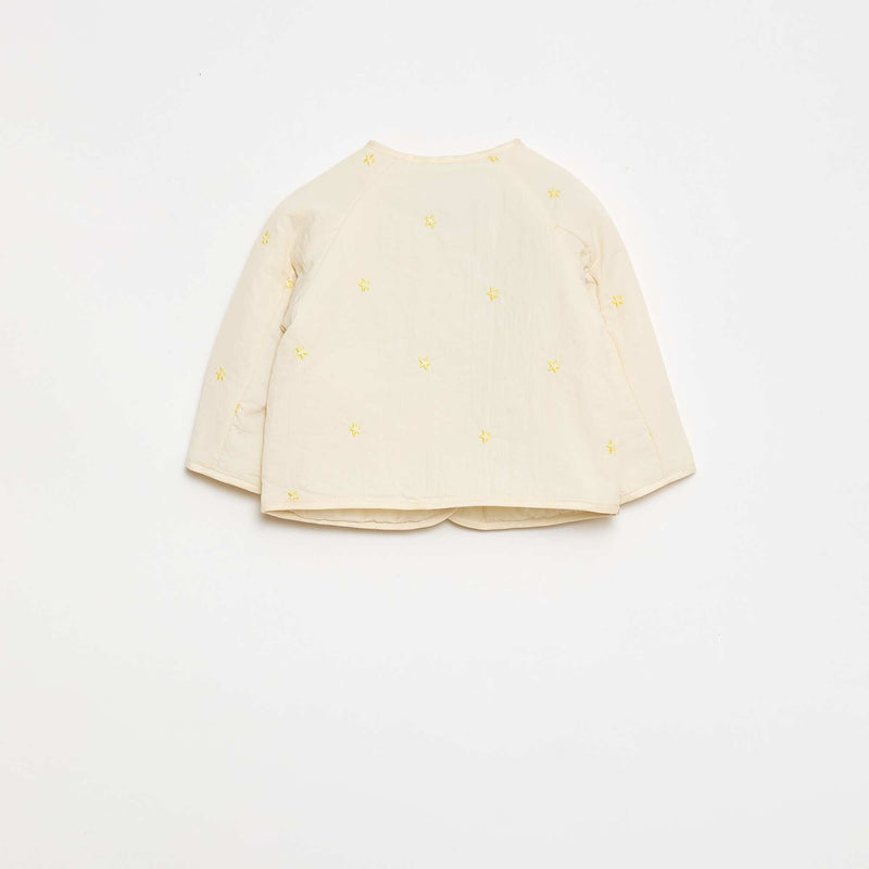 Veste matelassée col rond en tissu déperlant