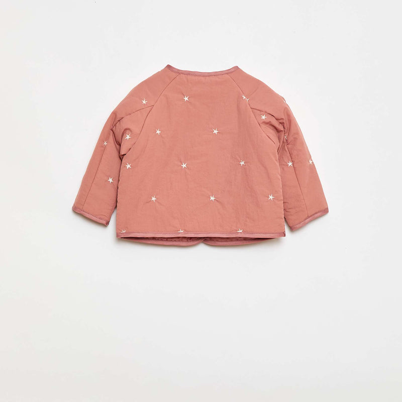 Veste matelassée col rond en tissu déperlant