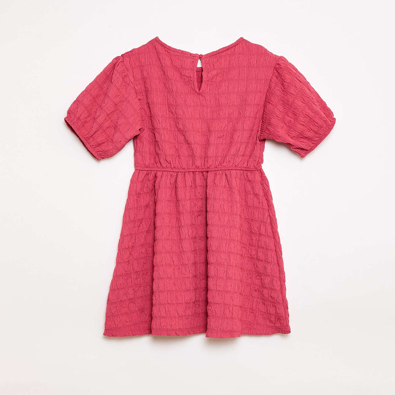 Robe légère unie à manches courtes