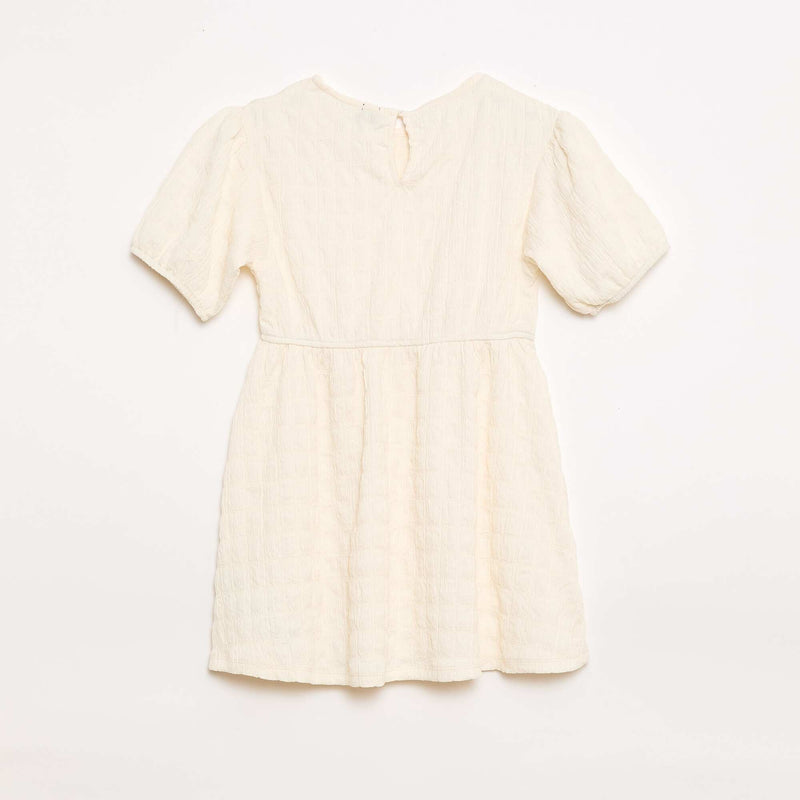 Robe légère unie à manches courtes