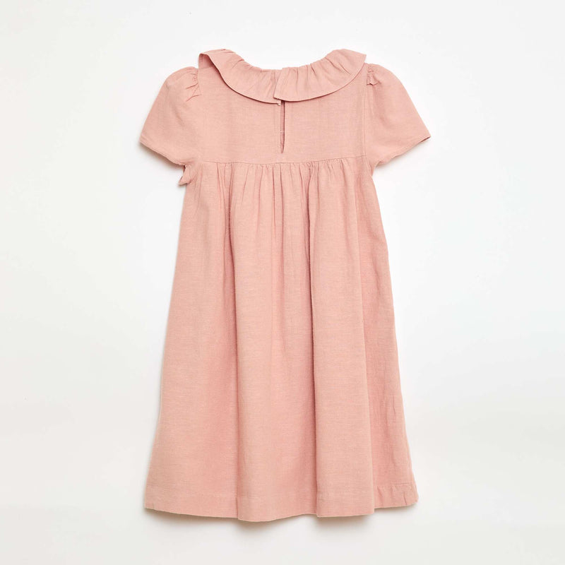 Robe collerette en lin mélangé