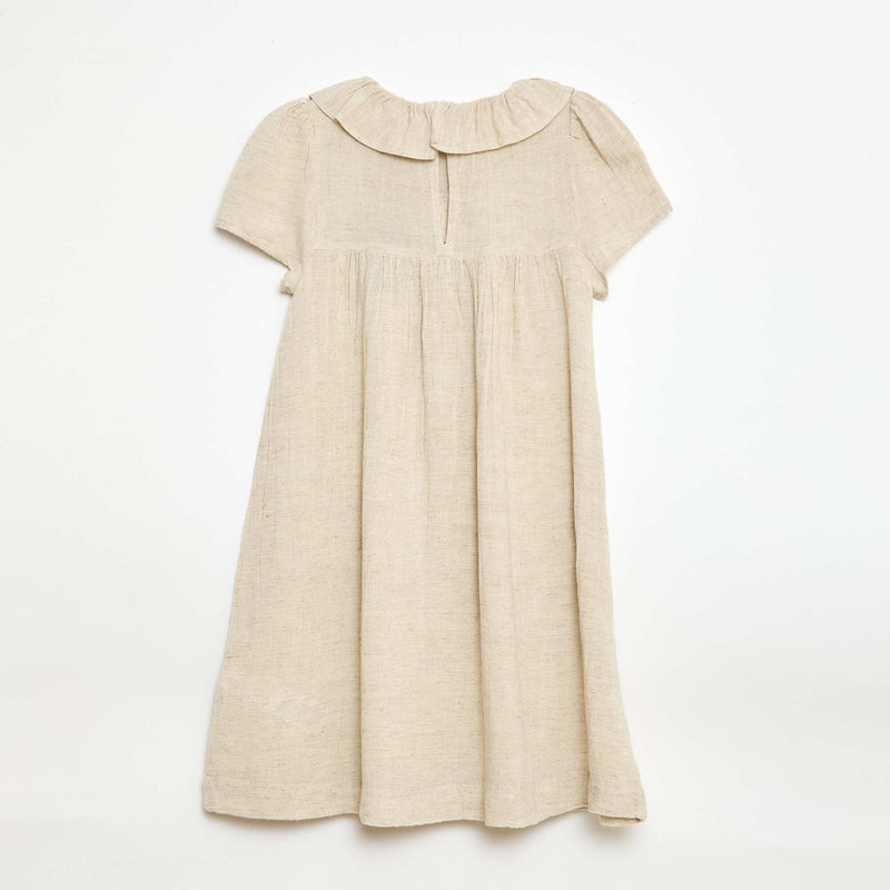 Robe collerette en lin mélangé
