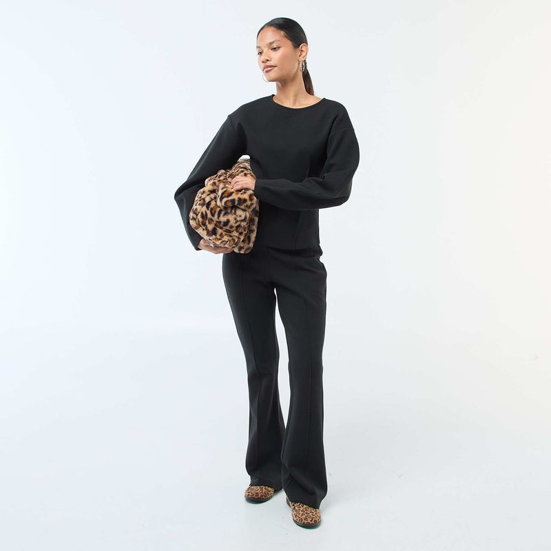 Sweat peplum à col rond
