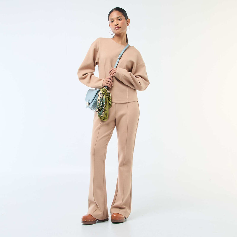 Sweat peplum à col rond