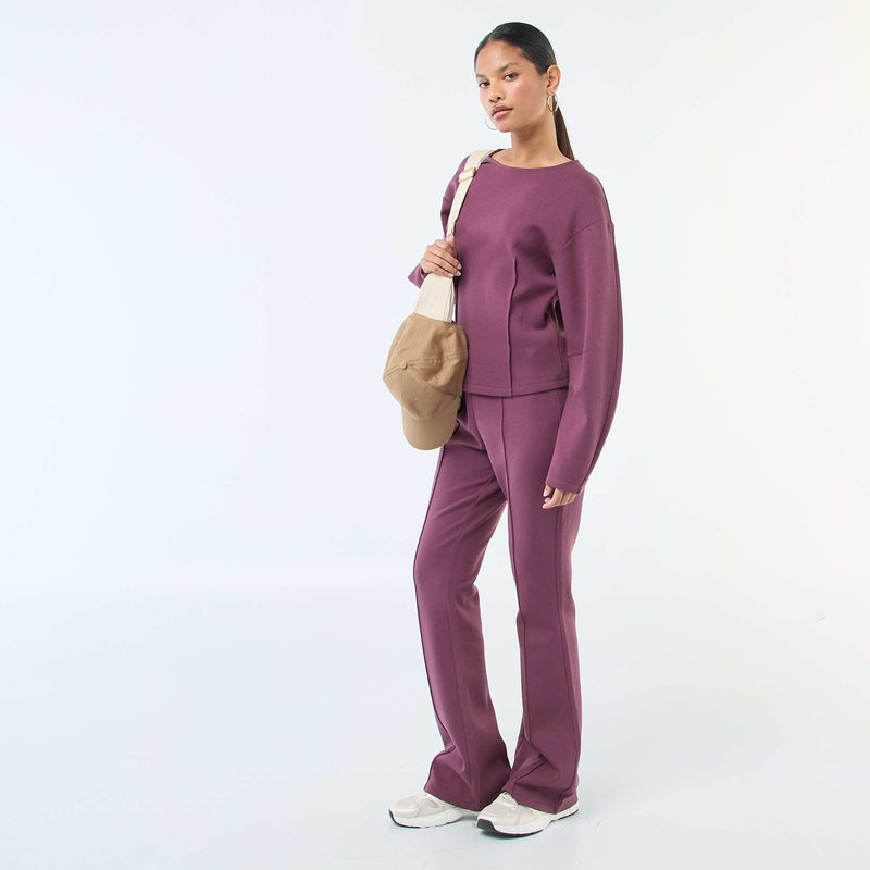 Sweat peplum à col rond