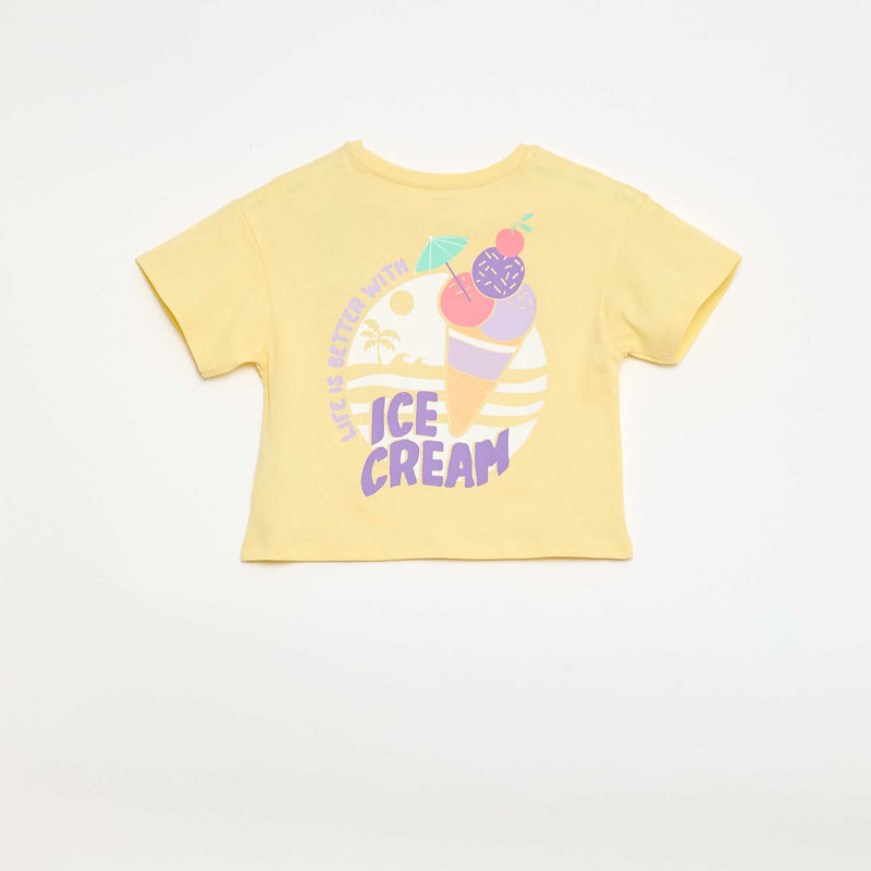 T-shirt coupe loose imprimé dos & poitrine