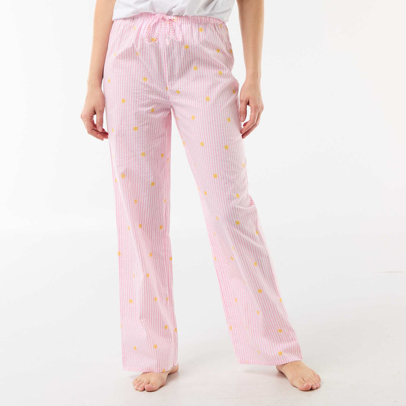 Pantalon de pyjama en voile de coton imprimé