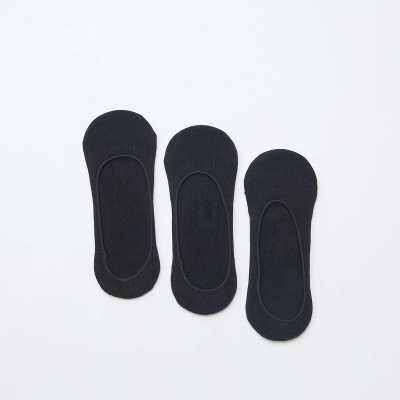 Lot de 3 chaussettes protège pied unis