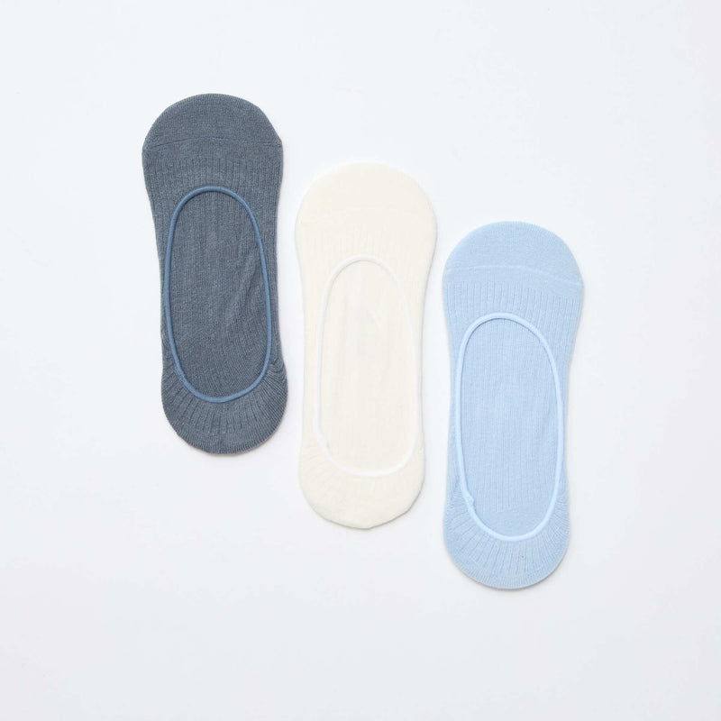 Lot de 3 chaussettes protège pied unis