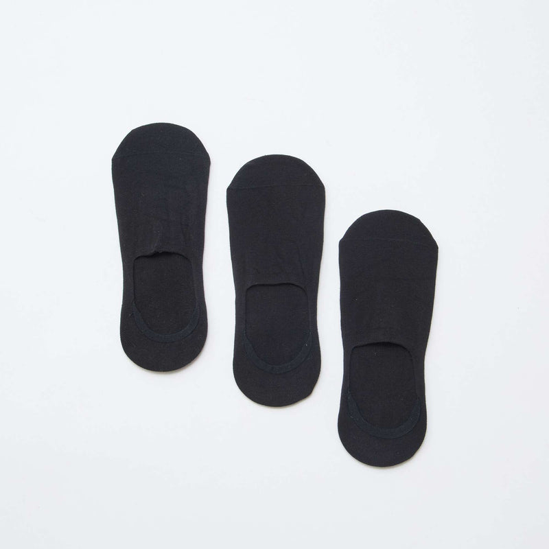 Lot de 3 paires de chaussettes en coton uni