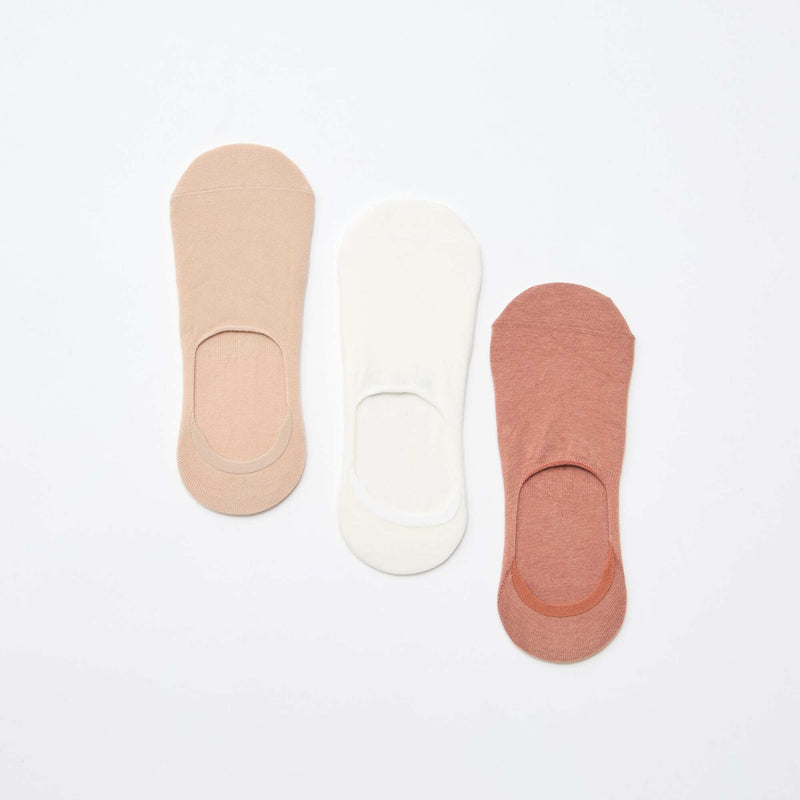 Lot de 3 paires de chaussettes en coton uni