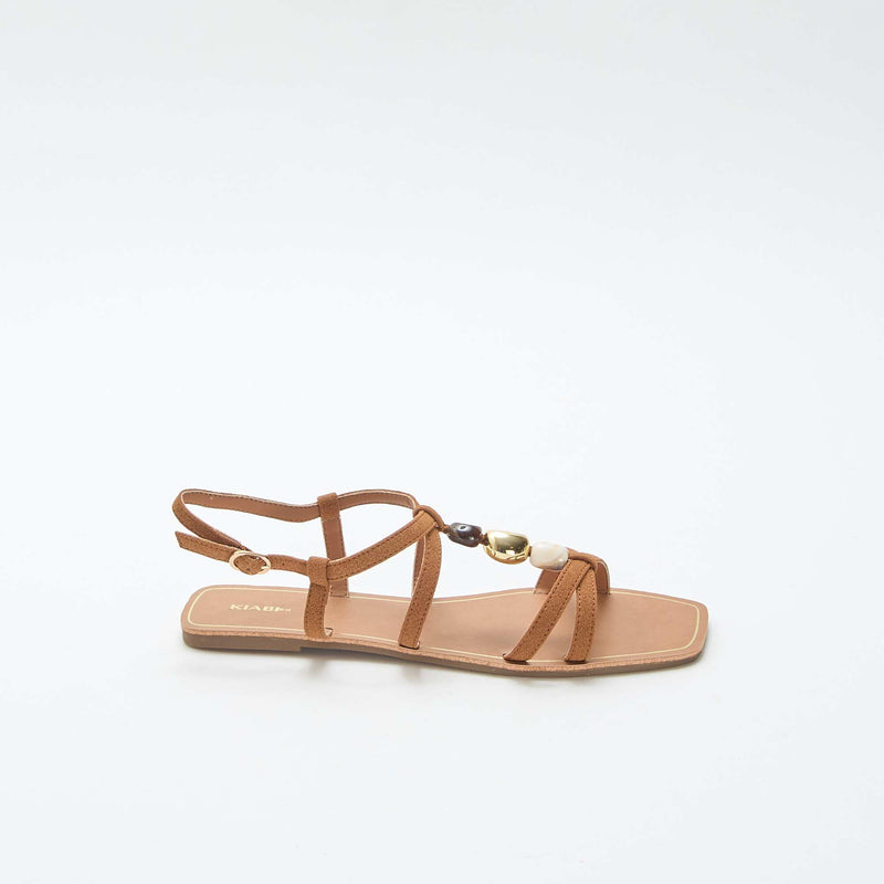 Sandales avec détails bijoux