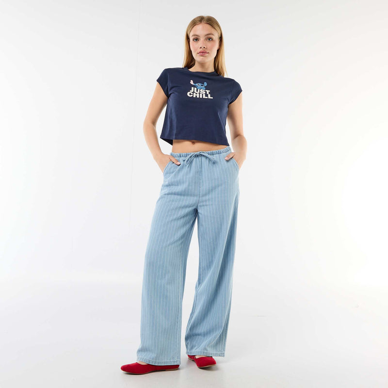 Tee-shirt 'Stitch' cropped 'Disney'