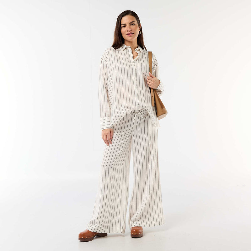 Chemise de maternité en lin mélangé