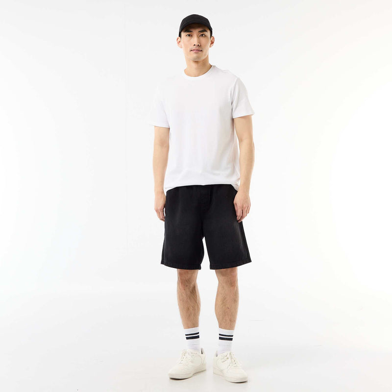 Bermuda en jean avec taille élastiquée