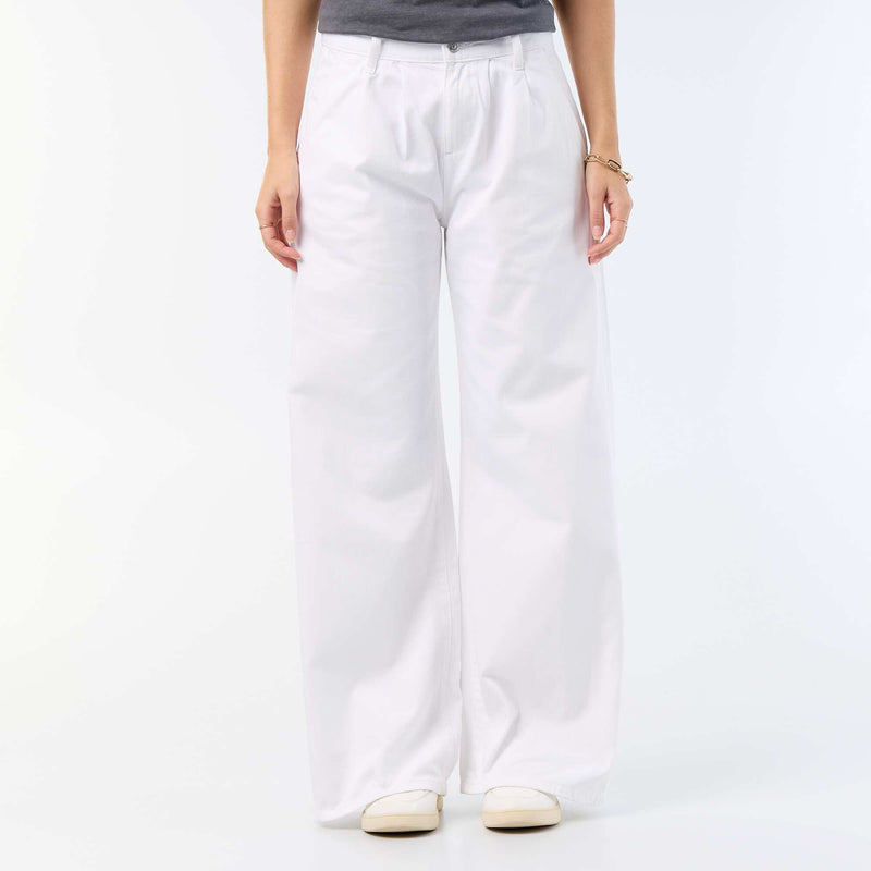 Jean palazzo à coupe large et taille haute