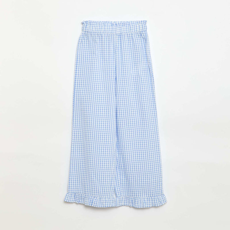 Ensemble top + pantalon avec détails en coton