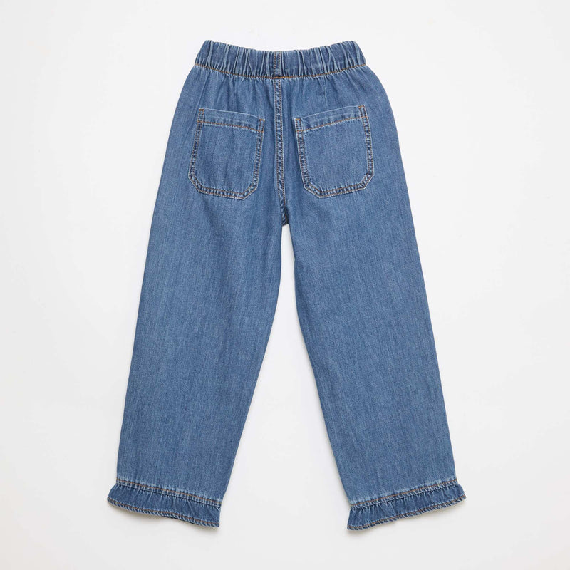 Pantalon fluide effet jean