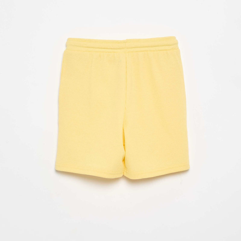 Short en nid d'abeilles