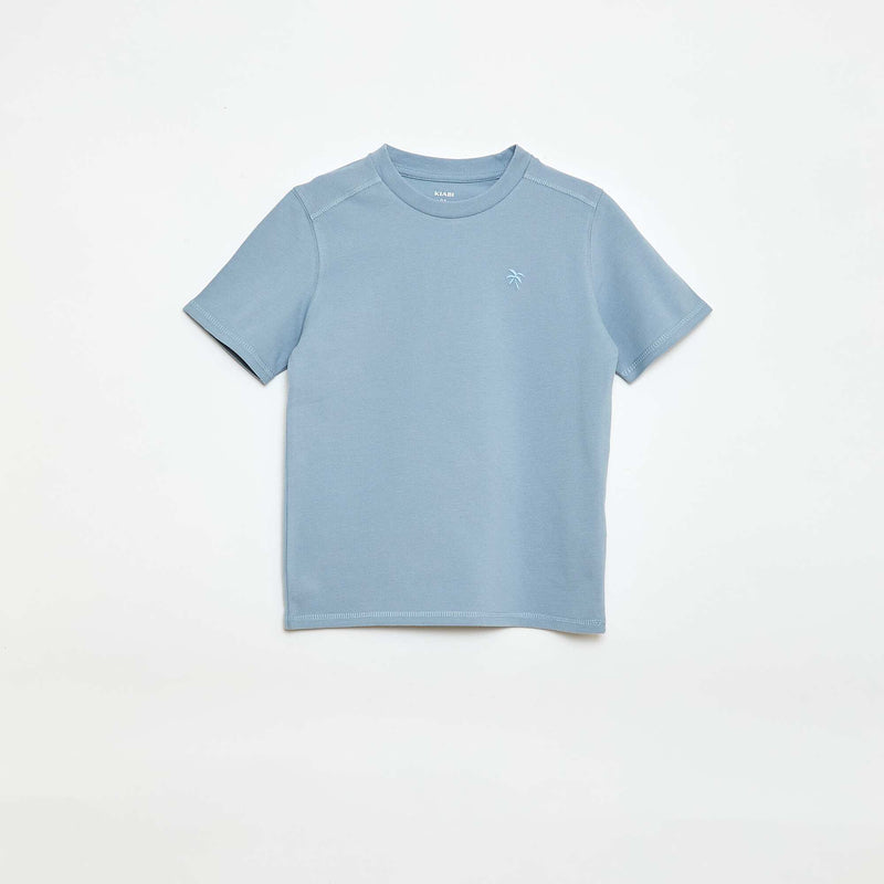 Ensemble t-shirt + short en piqué de coton