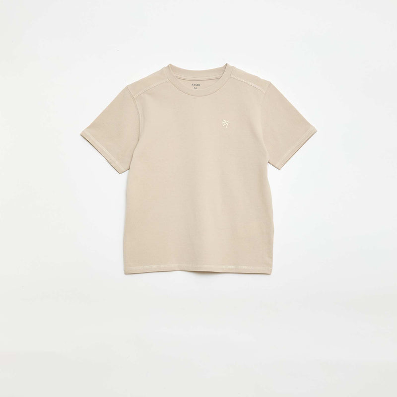 Ensemble t-shirt + short en piqué de coton