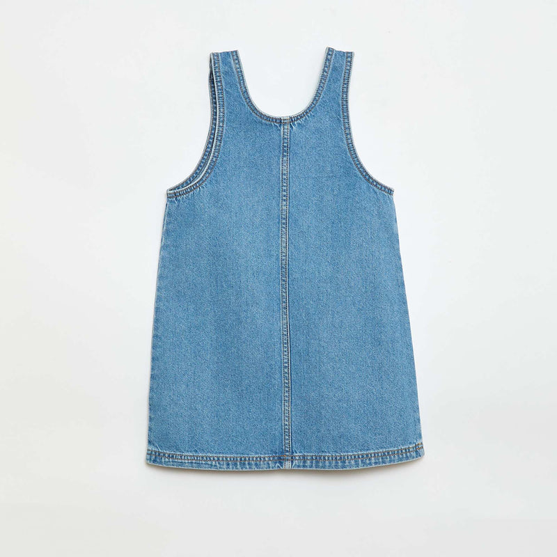 Robe salopette courte en jean