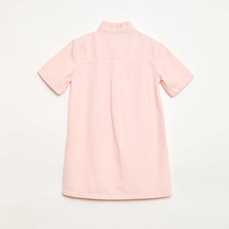 Robe col mao en jean